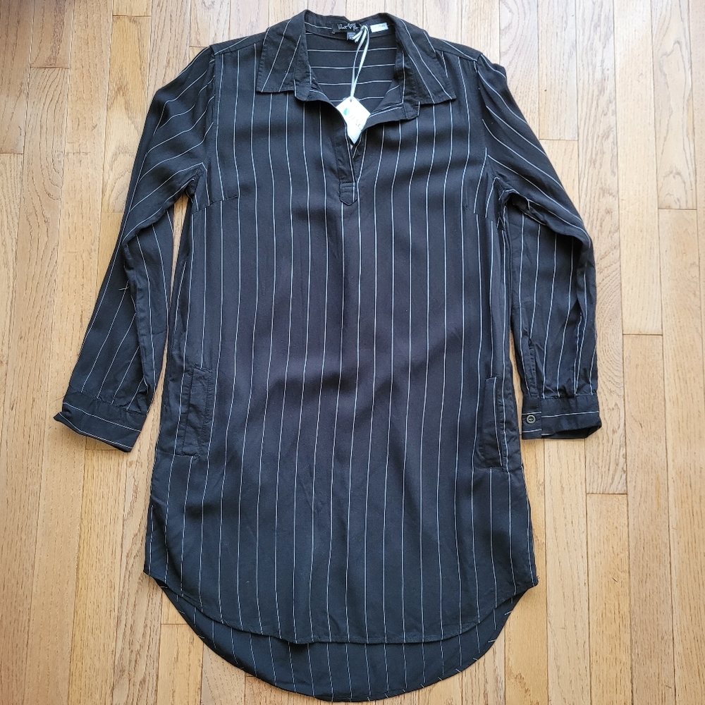 NWT Velvet Heart Striped Shirt Dress Pockets XS